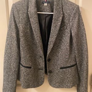 TOMMY HILFIGER ELBOW PATCH KNIT JACKET